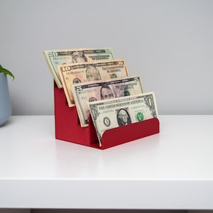 Vertical Cash Stuffing Tray in 48 Colors! Zero Based Budget System Bill Organizer Holder Great for Filming Savings Challenges Stay Organized