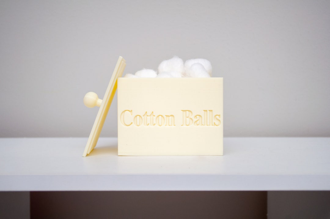 Cotton Ball Container With Lid Closet Storage Organization Modern Makeup Container Vanity