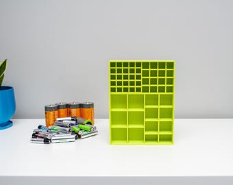 Desktop Battery Organizer; Junk Drawer Storage 3d printed