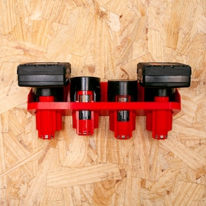 M18 M12 Battery Organizer: Wall Mounted Storage Station
