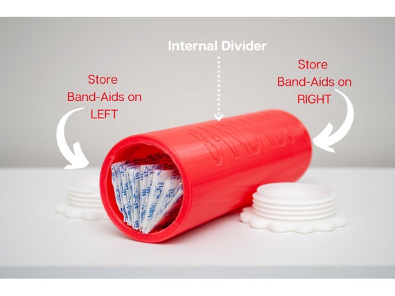 Bandaid Storage With Lid Ointment Storage Bandaids Box Band-aid Jar 2 Slots  Travel Containers Travel Cases Bathroom Storage Vanity Container 