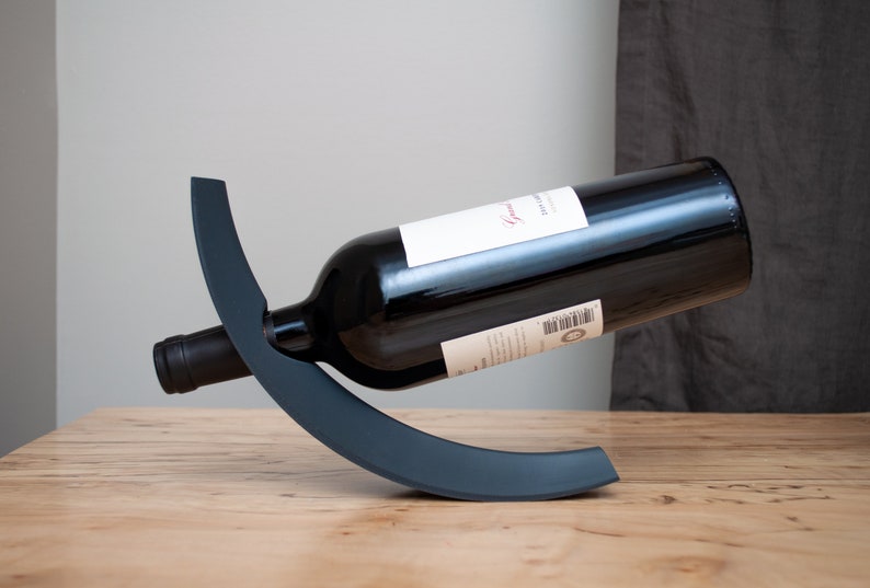 Floating Curved Wine Bottle Stand Anti-Gravity Bottle Holder Balancing Stand Zero Gravity Stand Unusual & Unique Uncommon image 9