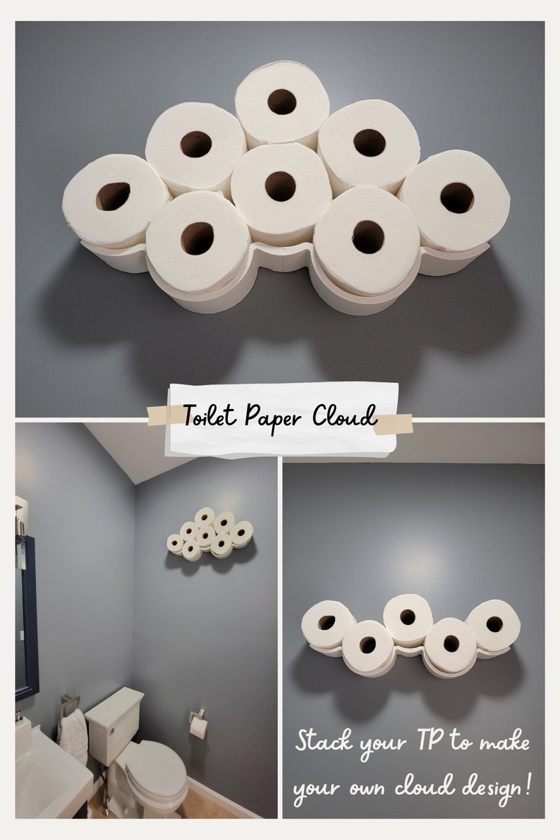 Toilet Paper Cloud Wall Mounted With 2 Anchors Modern - Etsy