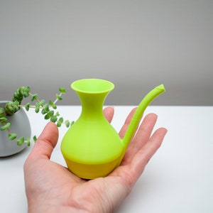 Miniature Curvy Precise Watering Can for Succulents, Herbs, Small Plants | Holds 3.4oz (0.4 Cups)| Indoor Plants | Mini Watering Pot | Genie