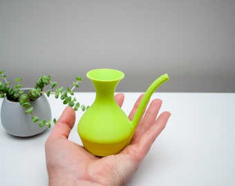 Miniature Curvy Precise Watering Can for Succulents, Herbs, Small Plants | Holds 3.4oz (0.4 Cups)| Indoor Plants | Mini Watering Pot | Genie