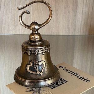 Bronze Bell, Love Symbol Gift Bell, Handmade Gift