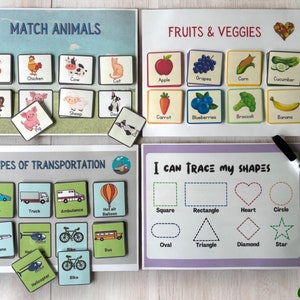 Toddlers First Educational Busy Book. Personalized Learning Binder ...