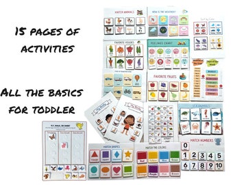 Toddler First Busy Book: Learning Binder, (Digital Download).