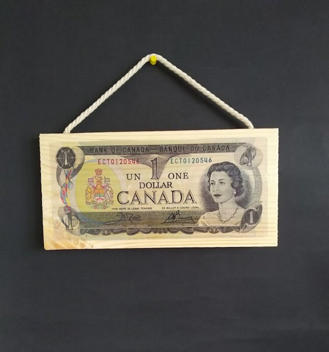 Queen Elizabeth 2 Memory Plaque Canada Royal Banknote Wall Etsy