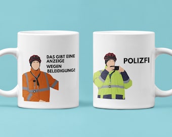 POLIZFI Anzeigenhauptmeister Tasse - Deutsche Memes - Trash TV - Geschenk für Beste Freundin
