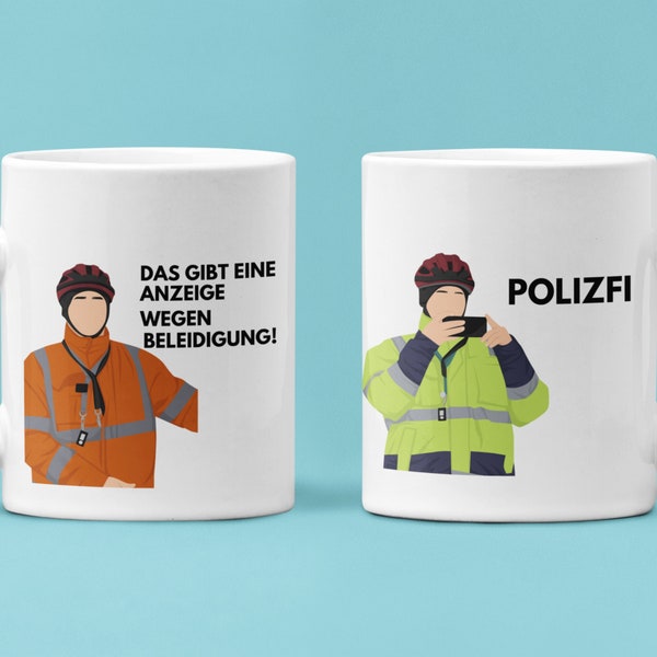 POLIZFI Anzeigenhauptmeister Tasse - Deutsche Memes - Trash TV - Geschenk für Beste Freundin