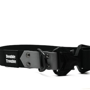 Biothane 4cm Waterproof COBRA dog collar | Black- Gray| Biothane I Hexa| Cobra Buckle| Austrialpin Cobra| dog collar I waterproof I Cobra
