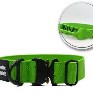 Classic K9 Green dog collar |Tactical dog collar|Cobra Dog Collar| Heavy Duty Dog Collar| Tactical Cobra click|Tactical Collar| Personalized