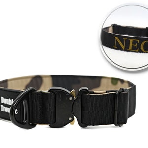K9 PRO Camo green Black dog collar| camouflage| Quick Release| Tactical dog collar| Cobra click|  Heavy Duty Dog Collar| Dog Collar| Camo