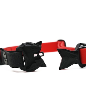 Black Red Waterproof COBRA dog collar 2,5cm| Hexa| Waterproof Dog Collar|Cobra Buckle| Austrialpin Cobra|Quick Release| Waterproof| Tactical
