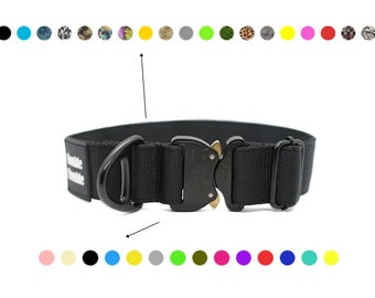 Custom K9 Dog Collar: Cobra Buckle, Personalized, Handmade