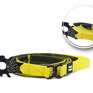 Sunny Yellow K9  dog lead| Kong Frog| Quick release dog leash| k9 Lead| Tactical Leash| Collar and Leash| Dog Leash| Tactial Dog Lead
