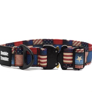 Premium K9 American Flag Dog collar|Cobra click| Quick Release| Tactical dog collar| Heavy Duty Dog Collar| Dog Collar| Dog collar and leash