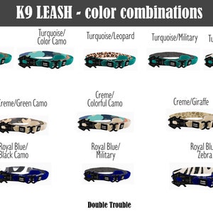 Design your K9 dog leash Kong Frog Customizable Customizable k9 Lead Tactical Leash Collar and Leash Dog Leash Tactial Dog LeadLeash image 5
