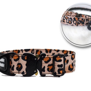 Premium K9 Leopard Dog collar| Cobra click| Quick Release| Tactical dog collar| Heavy Duty Collar| Dog Collar| Dog collar and leash|Animal