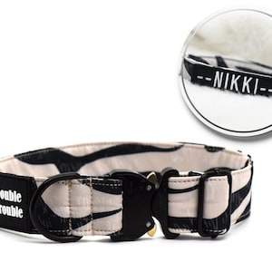 Zebra Tactical dog collar| Quick Release| Tactical dog collar| Cobra click| Softshell| Heavy Duty Dog Collar| Dog Collar| Animal print| Dog