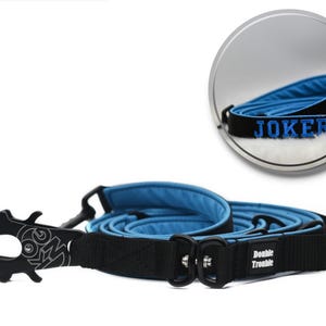 Black Blue K9 dog lead| Kong Frog| Quick release dog leash| k9 Lead| Tactical Leash| Collar and Leash| Dog Leash| Kong Frog Leash| Blue lead