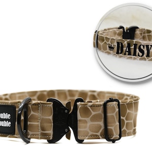 Giraffe Tactical dog collar| Quick Release| Tactical dog collar| Cobra click| Softshell| Heavy Duty Dog Collar| Dog Collar| Animal print|