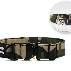 Premium K9 Camo Green dog collar| Quick Release| Tactical dog collar| Cobra click| Softshell| Heavy Duty Dog Collar| Dog Collar|Tactical K9