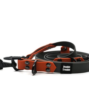 Grey/ Pink Waterproof COBRA dog Leash| Hexa| Waterproof Dog Leash| Waterproof| Biothane | Handsfree Leash| Waterproof Leash | PInk