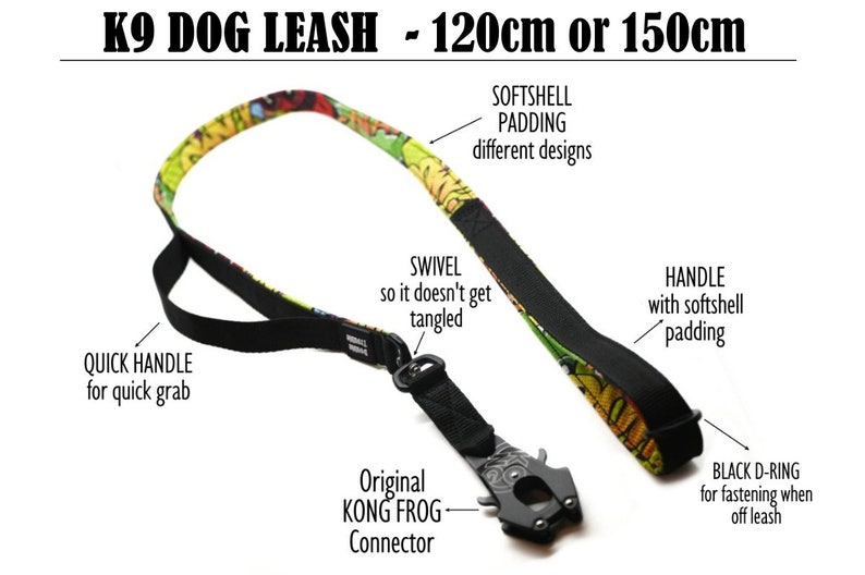 Design your K9 dog leash Kong Frog Customizable Customizable k9 Lead Tactical Leash Collar and Leash Dog Leash Tactial Dog LeadLeash image 6