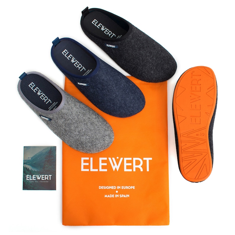 ELEWERT® Original Slippers recycled felt for men and women. Scented rubber sole. EcoFriendly house slippers. Spain. image 7