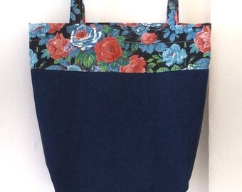 Tote Bag,Reusable Grocery Bag, Beach Bag, School Bag, Handmade Tote ,Denim Tote Bag, Shopping Bag,Reusable Bag,Picnic Tote, Shoulder Bag