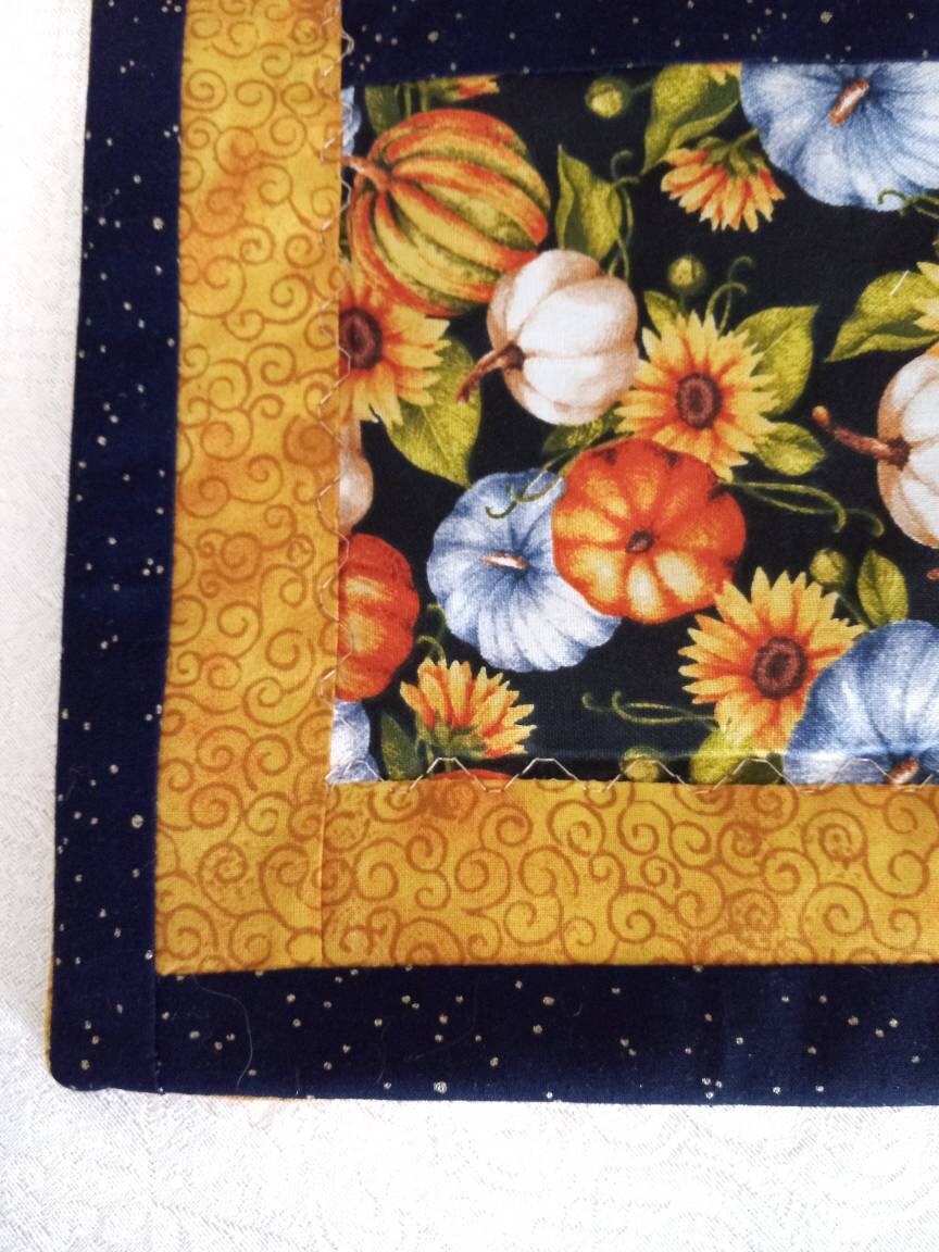 Fall Sunflower and Pumpkin Table Runner Sunflower Patchwork - Etsy