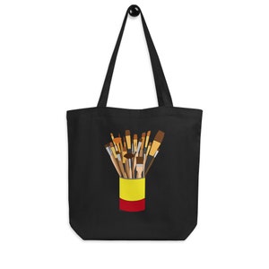 Cafe Bustelo with Paintbrushes Eco Tote Grocery Bag