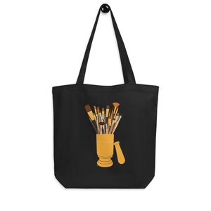 Pilon mit Paintbrushes Eco Grocery Einkaufstasche