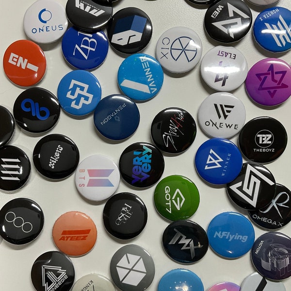 KPOP Boy Group Logo 1"/1.25"/2.25" Pinback Button