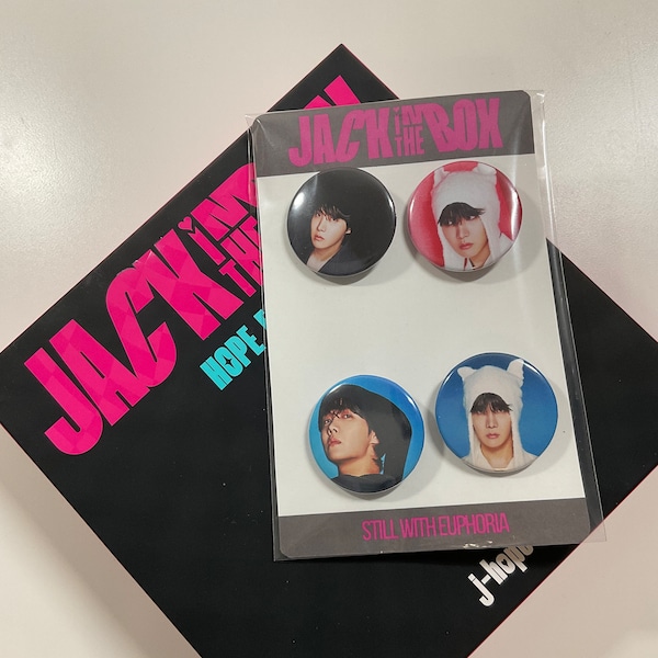 BTS j-hope Jack in the Box Hope Edition Concept Photos 1.25" Pinback Buttons