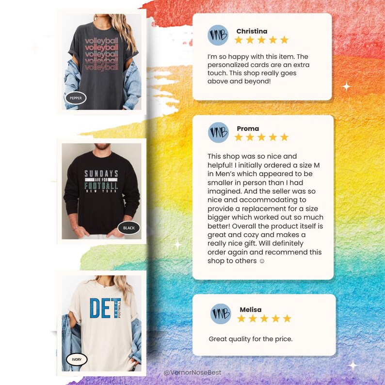 May include: Three customer reviews for an Etsy shop, with five-star ratings and positive comments. The reviews highlight the shop's helpfulness, quality products, and personalized service.