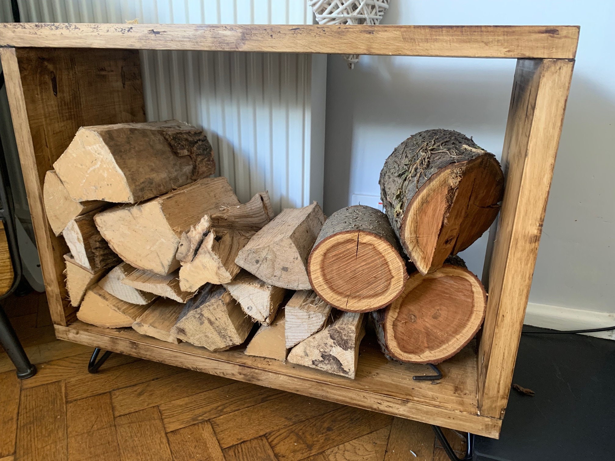 Indoor Log Store Woodburner Fire Rustic Etsy UK