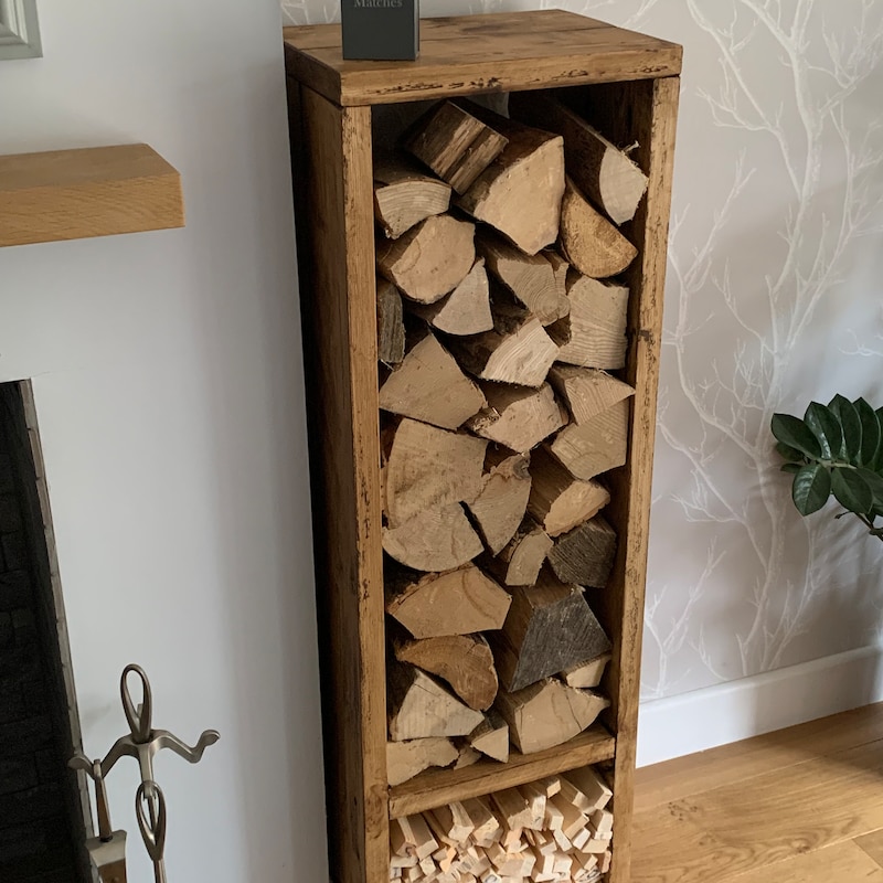 Rustic Log Storage Uk Indoor Log Storage - Etsy UK
