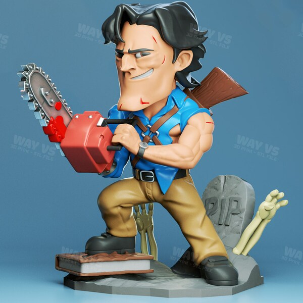 Ash Evil Dead 3d Stl Etsy Ash Evil Dead 3d Stl Etsy