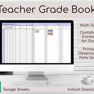 Teacher Gradebook & Data Tracker | Google Sheets | Spreadsheet