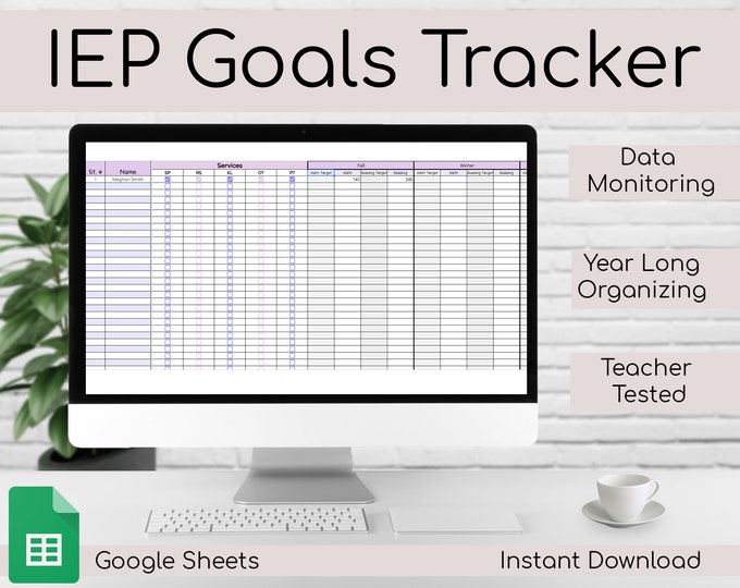 IEP Goals & Data Collection Tracking Sheets Special Education Google ...