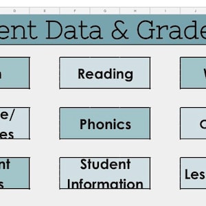 Teacher Gradebook & Data Tracker | Google Sheets | Spreadsheet - Etsy