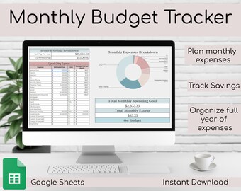 ANNUAL Budget Spreadsheet | Personal Finance Dashboard | Google Sheets Budget Template