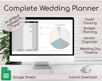 Complete Wedding Planner Bundle | Google Sheets | Project Planning | Organization