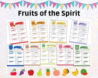 Bible Activities, Kid's Bible Study, Bible Printable, Fruit of the Spirit Bible Curriculum for Kids