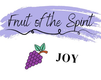 Alegría, Frutos del Espíritu, Fruto del Espíritu Lección Bíblica para Niños
