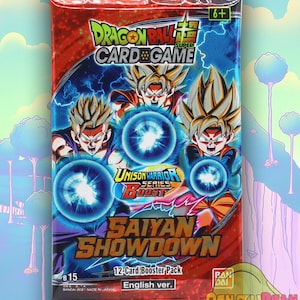 Pack de boosters Super jeu de cartes Dragon Ball Saiyan Showdown
