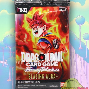 Pack de boosters Fusion World Blazing Aura du jeu de cartes Dragon Ball Super